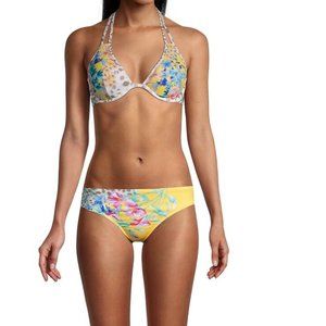Johnny Was Wildflower-printed Bikini Top & Hipster Bottom